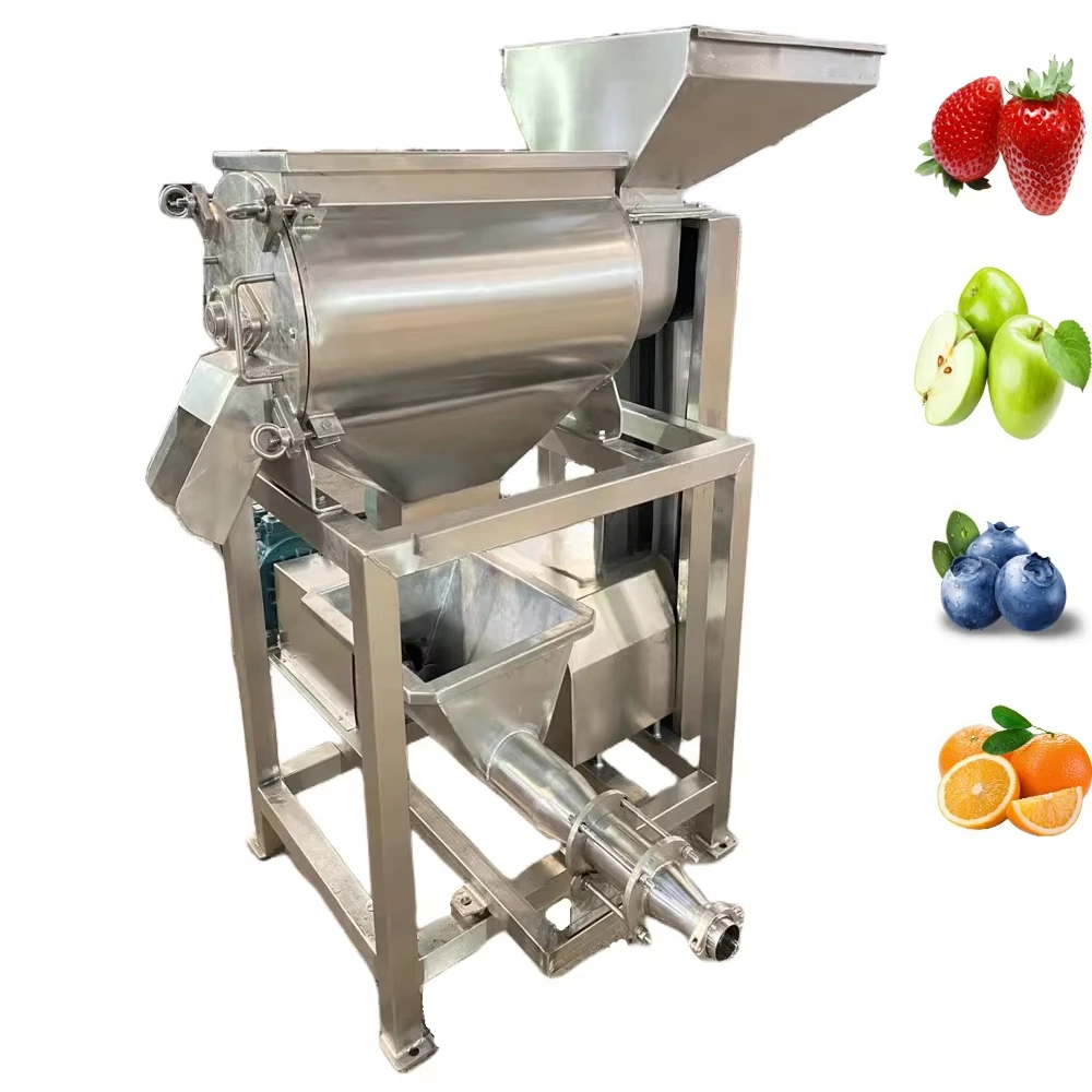 DZJX 4-30kw 0.5-5t  Large Output Avocado Pulp Beating Fruit Pulp Extractor Beater Machine Single Channel Beater