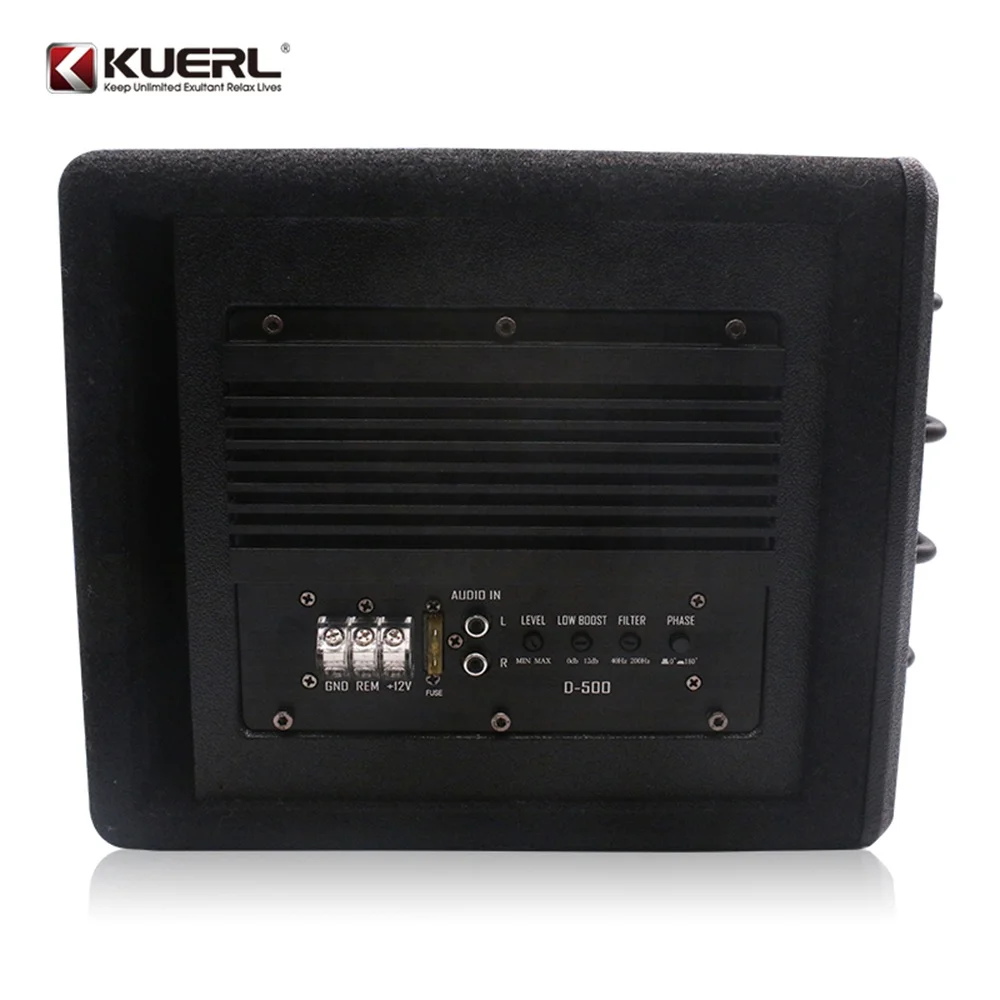 Direct Manufacturer New Style 12V Car Active Subwoofer 8 Inch Double Coil Car Audio Amplifier Subwoofer With cable bag