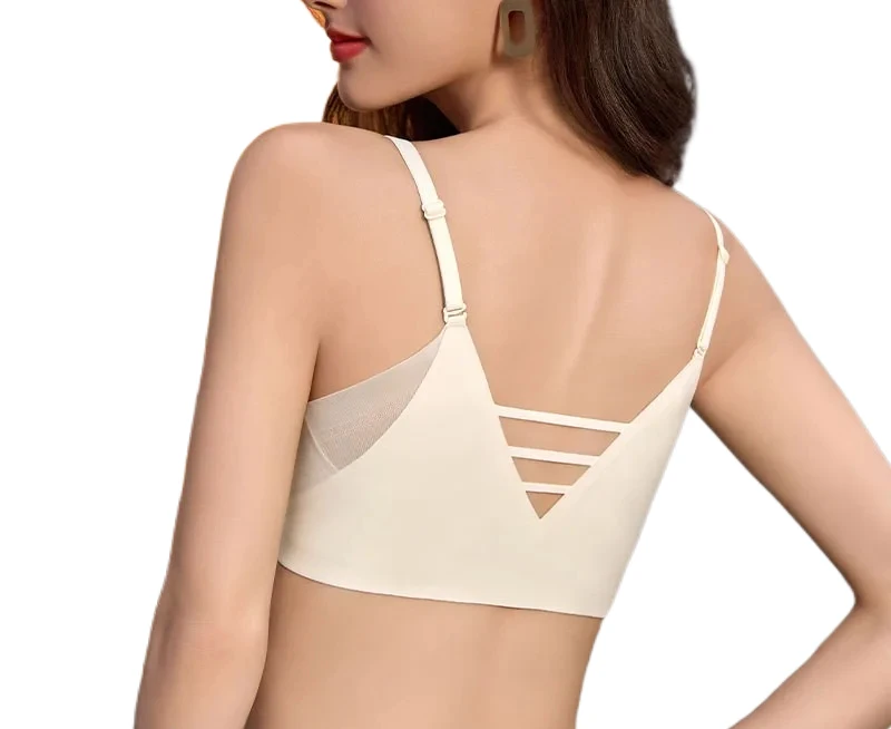Seamless Thin Cup Bra Comfortable Back Design Gathered Lifted Underwear for Young Women Adjustable Side KUCLUT sexy