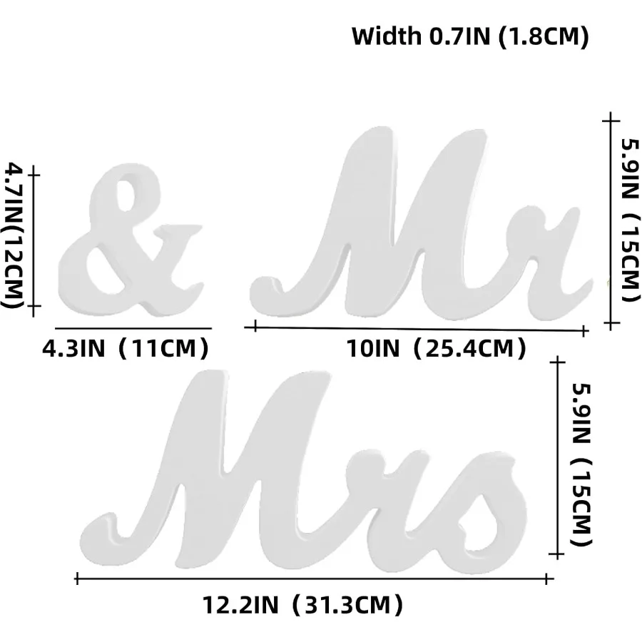 علامات Mrs Miss لطاولة الزفاف، رسائل خشبية كبيرة لطاولة الحبيب، دعائم صور زينة الزفاف للذكرى السنوية
