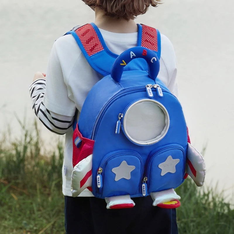حقيبة ظهر صاروخية فاخرة للأولاد مقاومة للماء وخفيفة الوزن للأطفال حقيبة مدرسية لرياض الأطفال للسفر mochilas escolares #2