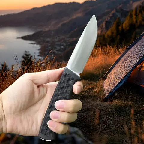 Bärbar kniv med fast blad och hög hårdhet, märkt 5Cr13Mov stål, ABS-handtag med slida, köksknivar, EDC kockkniv, multiverktyg 8 best sales knivar med fast blad - №2