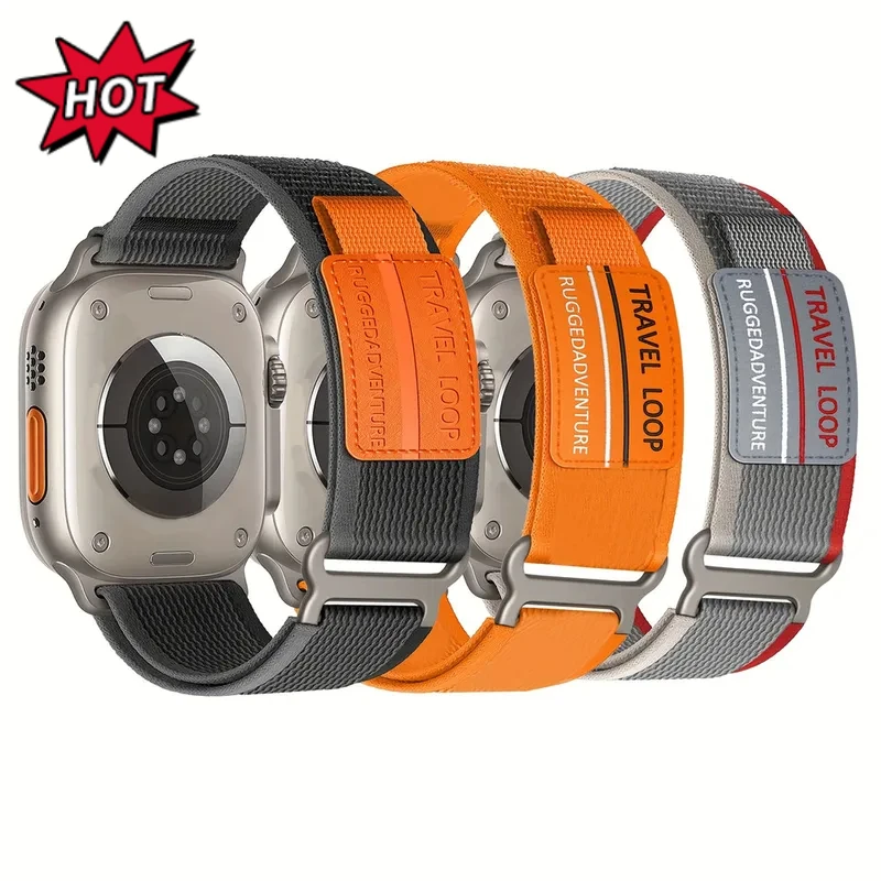 

Ремешок Trail Loop для Apple Watch Band Ultra 49 мм 45 мм 46 мм 44 мм 41 мм 40 мм 42 мм Нейлоновый спортивный браслет iwatch Series 10 9 8 7 6 5 4
