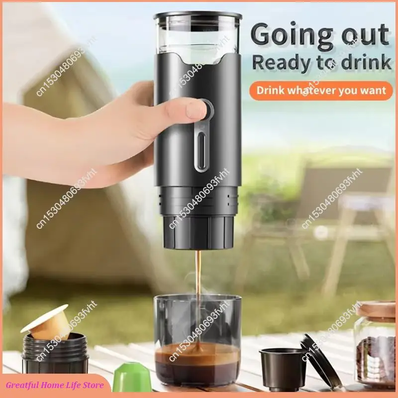 

AT59 Compact Electric Coffee Maker Portable Capsule & Powder Brewer Quick Brewing Technology