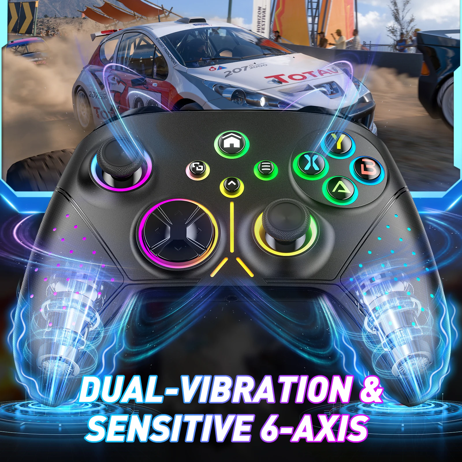 وحدة تحكم لاسلكية، متوافقة مع لوحة ألعاب Xbox one/Xbox One S/X/Xbox Series X/S/Android/iOS/PC مع وظيفة Wifi/Macro/Turbo