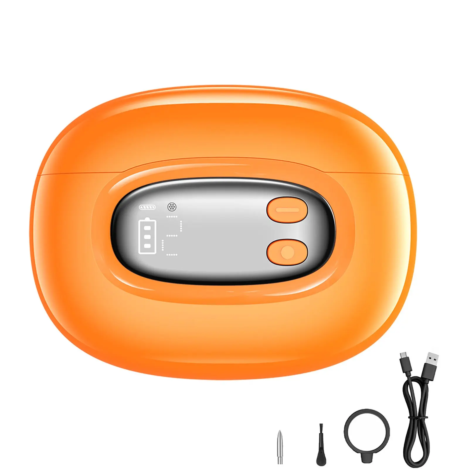 Electric Nail File, Anti‑split 4‑side Blade, HD Magnifier, Digital Display, Interchangeable Buffing Heads, Travel Nail Tool