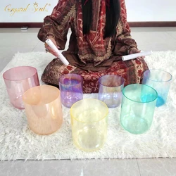 CrystalSoul 6-7inch Support custom size/tone Alchemy Crystal Singing Bowl with bag and accessories