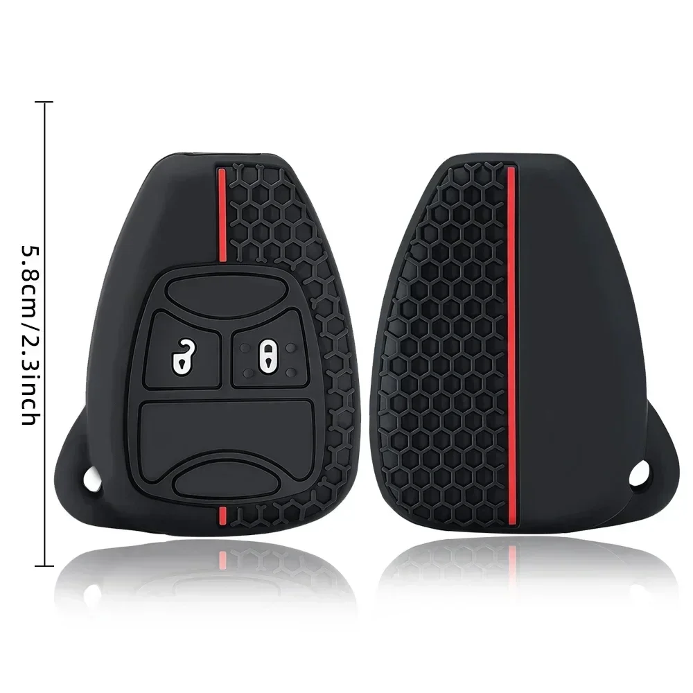 2 Buttons For JEEP Commander Grand Cherokee Liberty Wrangler Compass Patriot Silicone Car Key Cover Case Skin Protector Keychain view 5