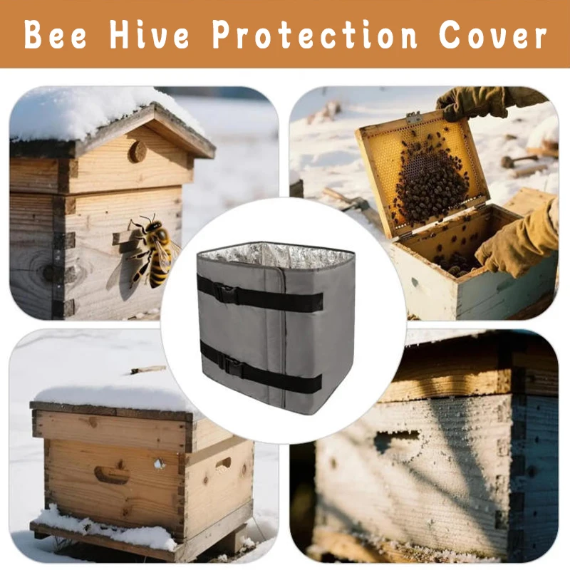 

Adjustable Winter Bee Hive Wrap Oxford Waterproof Cozy Cover Reusable Windproof Hive Protection for Bee Garden Supplies
