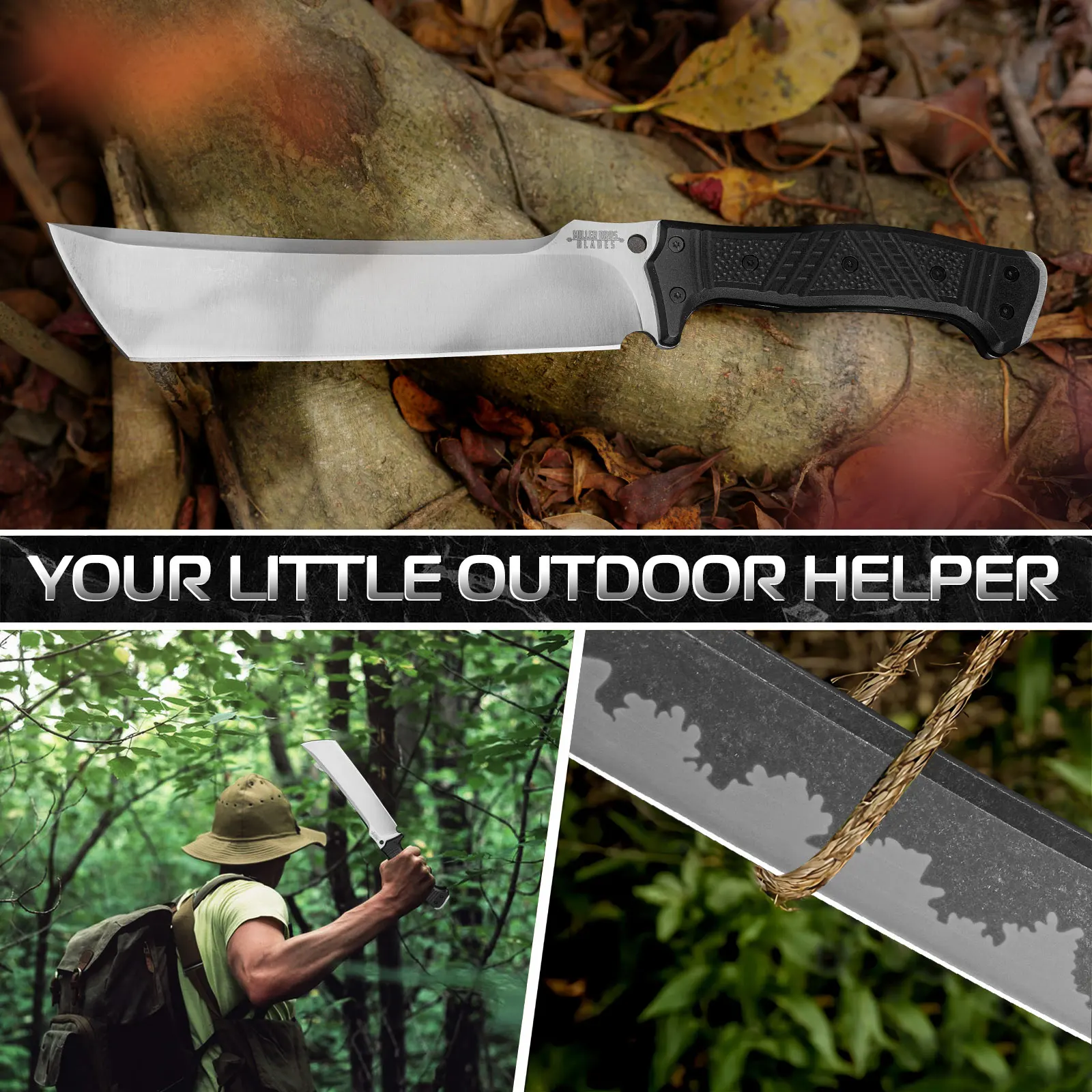 Sharp Military Tactical Knife, Self-Defense, Fixed Blade, Outdoor Jungle Multi-purpose Survival Knife and Cutting Knife