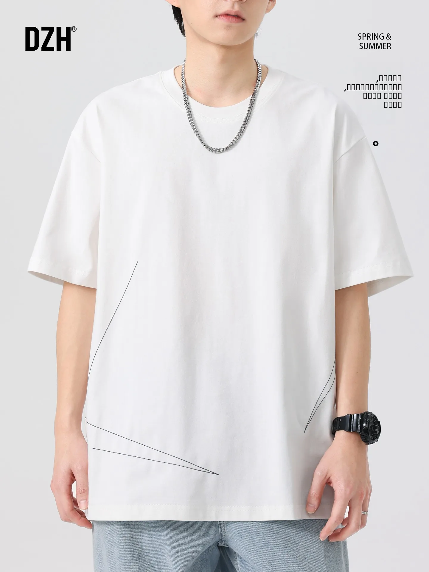 

Men's White ort Sve Training Clothes Fitn Running Qui Dry Ice Silk T-irt Summer Cool Feeling Soft Comfortable Cot...