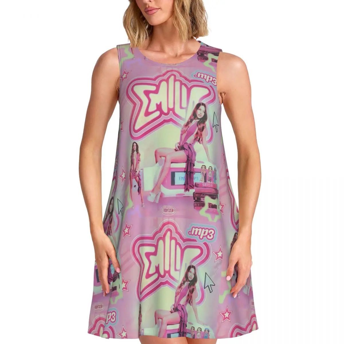 

Модное женское платье без рукавов E-Emilia Mernes на заказ, сарафан, повседневное пляжное платье с карманами для путешествий