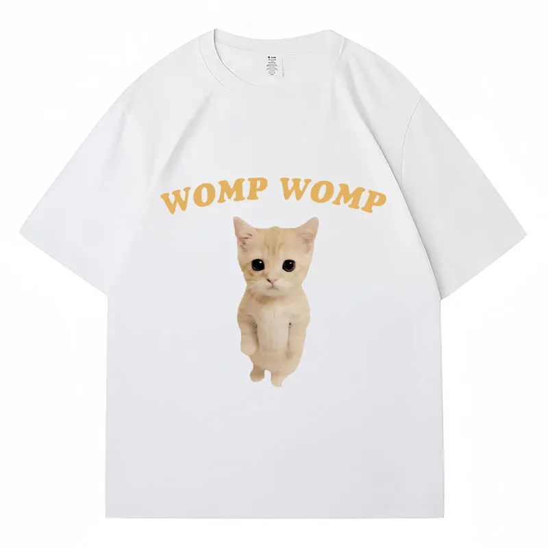 Womp Womp Funny El Gato Sad Crying Cat T Shirt Men Women Fashion Short Sleeve Oversized 100% Cotton Casual T-Shirts Streetwear