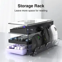 3-Tier Acrylic Keyboard Display Stand Frame Stand Shelf Lightweight Keyboard Storage Tool for Study Room Exhibition Halls