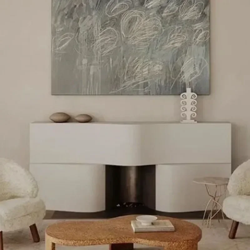 Fireplace Table Fireplace Cabinet Italian Designer Model Entrance Cabinet Italian Console