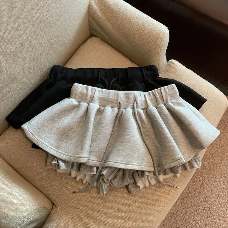 2026 Summer Women Preppy Elastic Waist Mini Skirt 2000s Coquette Grunge Design Girl  Korean Kpop Culottes Shorts Hot Pants