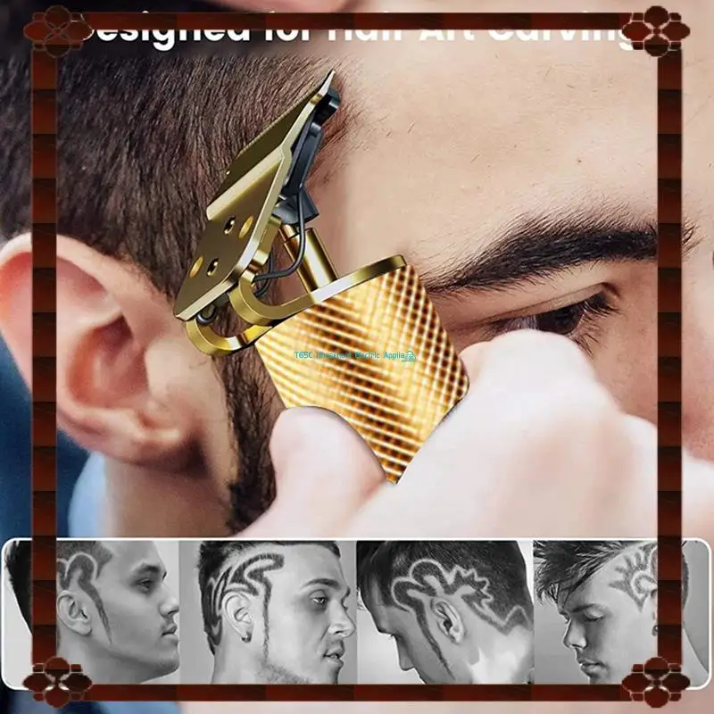 남성용 헤어 커팅 머신 이발사 전문 헤어 트리머 무선 전기 헤어 클리퍼 남성 수염 면도기 내구성
