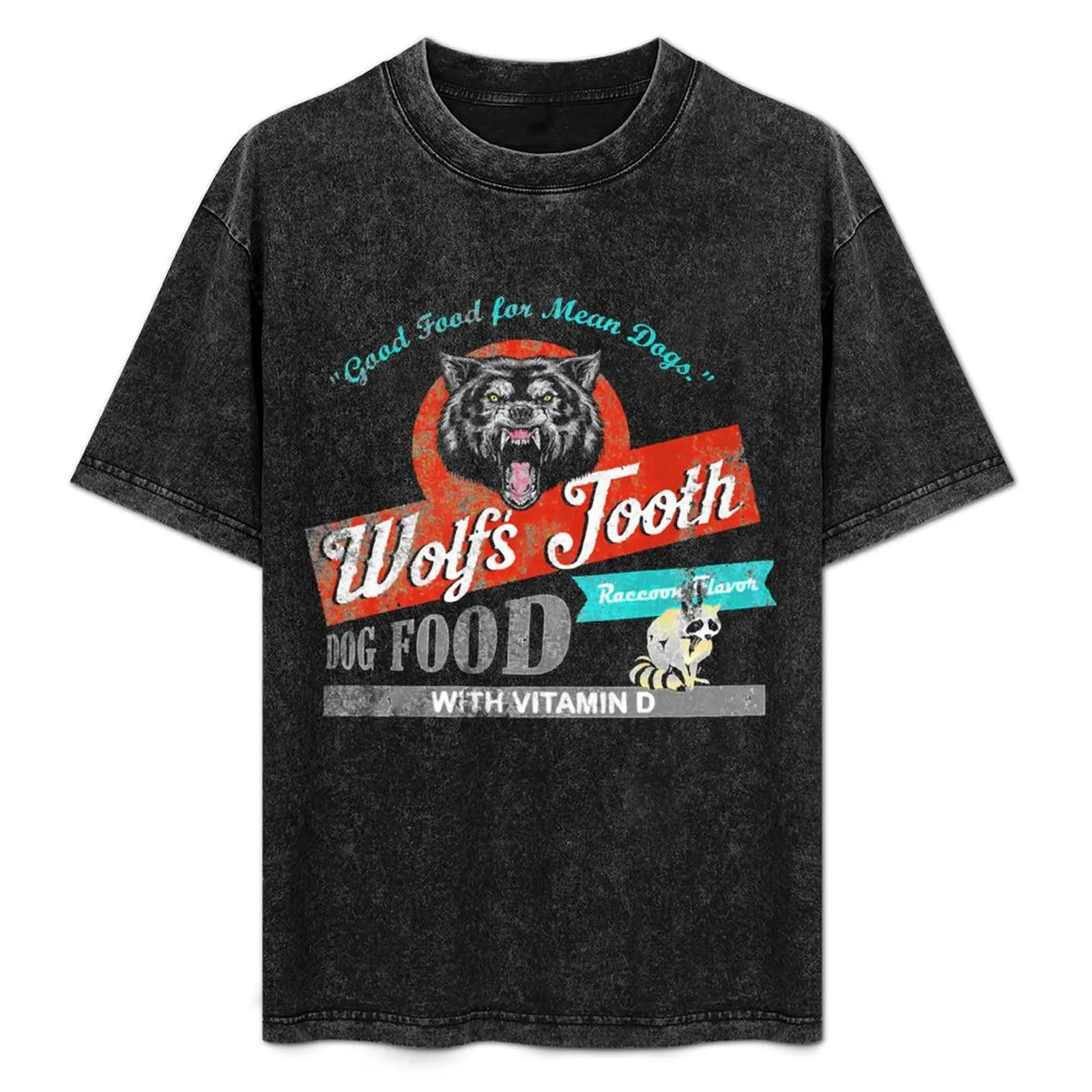 

Wolfs Tooth Dog Food, Distressed T-Shirt Durable Work Wear T-Shirt