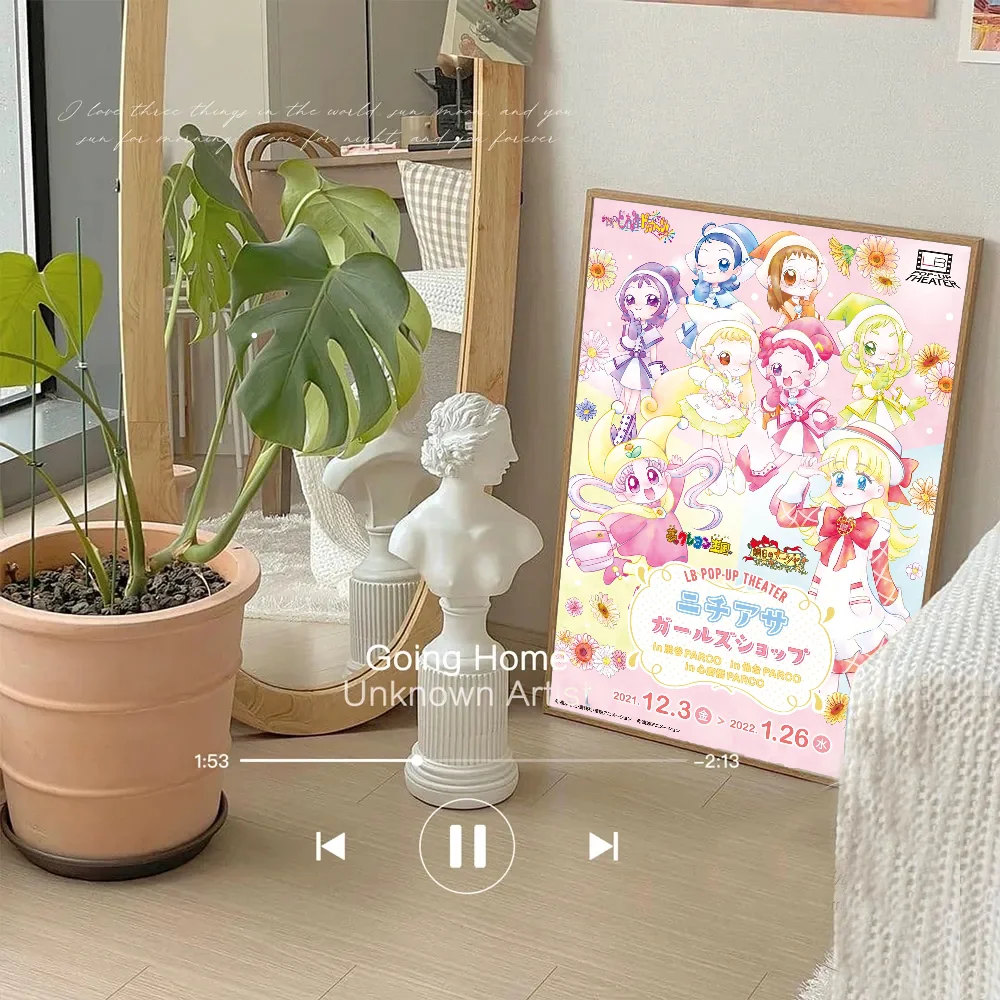 ملصق لاصق سحري أنيمي من DoReMi ، مطبوعات ورق أبيض ، عمل فني شمالي ، ديكور منزلي ، ذاتي الصنع #6