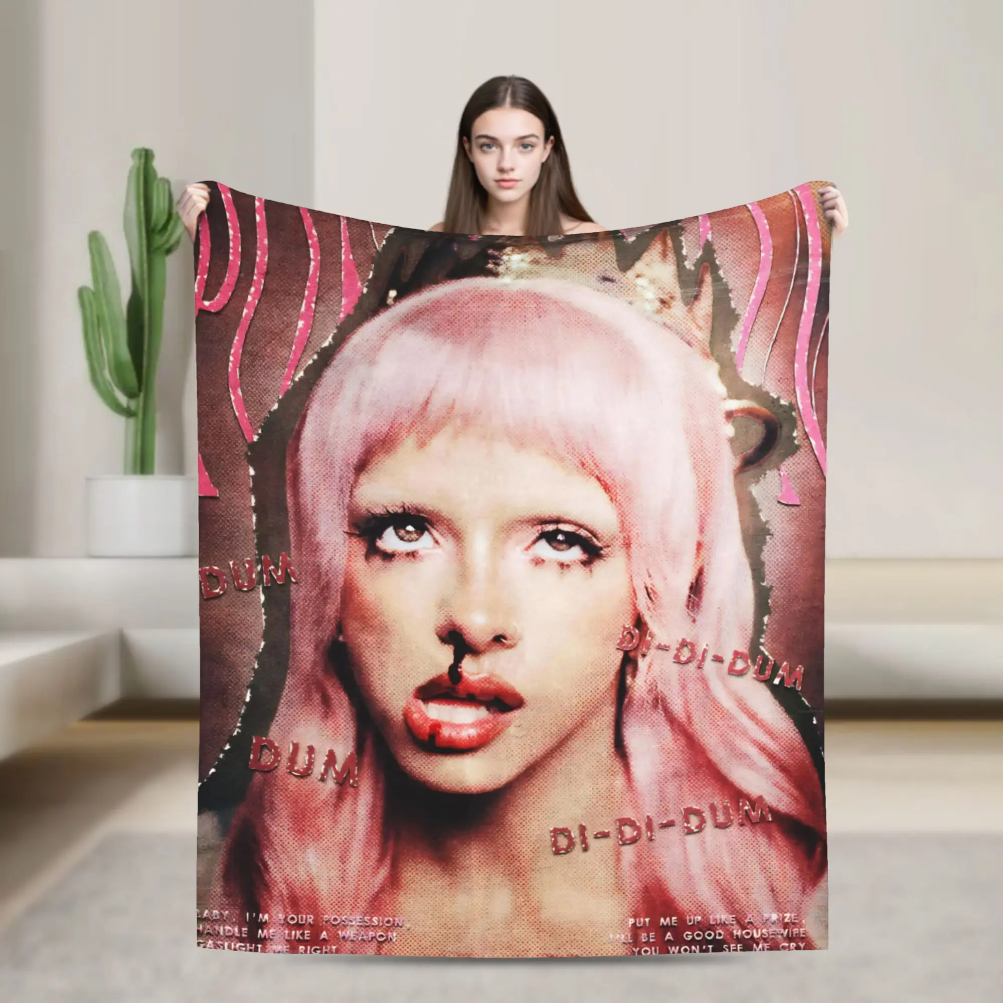 Melanies Martinezs Singer Blanket Cover Coral Fleece Plush Hades Album Soft Throw Blanket for Airplane Travel Bedroom Quilt