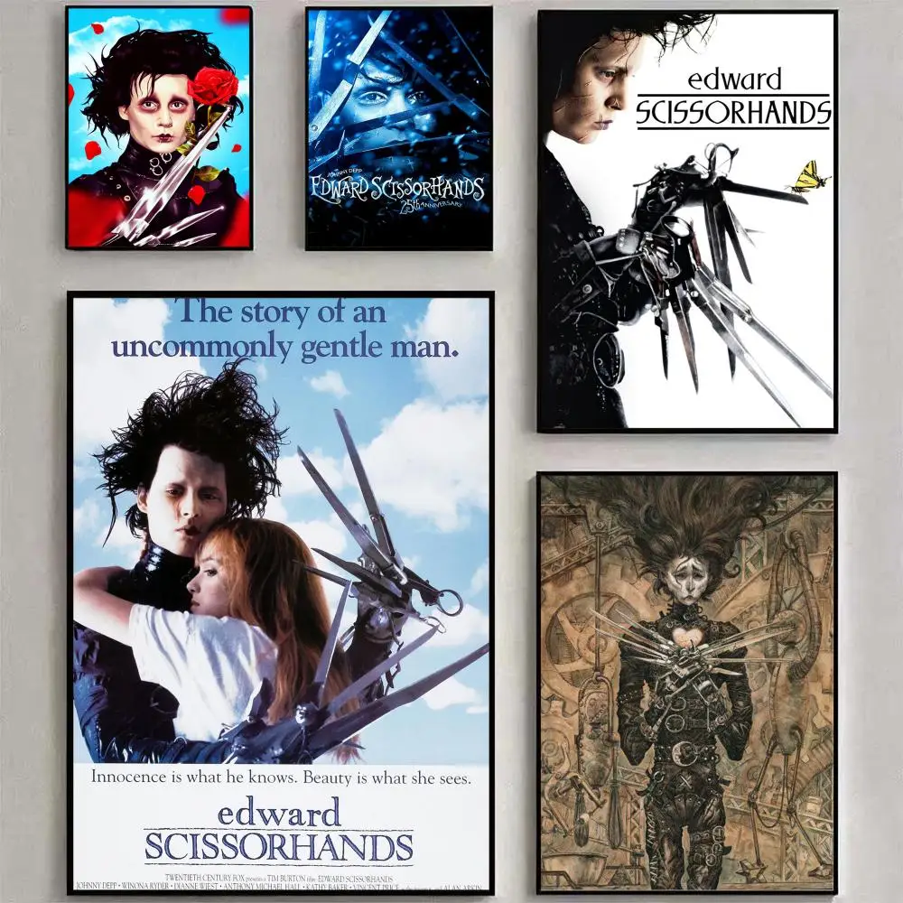 E-Edward Scissorhands Movie Poster Poster Waterproof HD Wall
