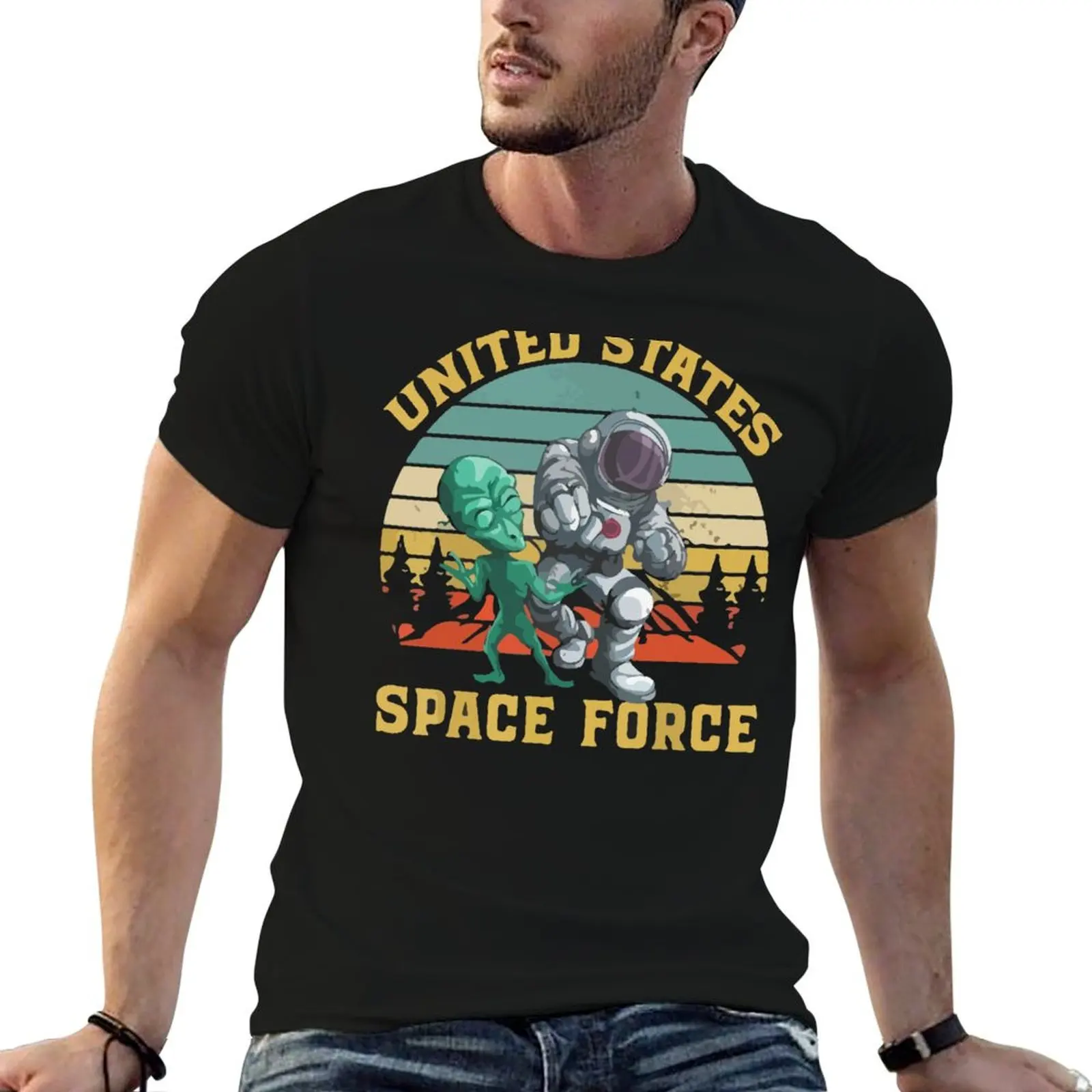

Retro Style United States Space Force T-Shirt t shirts with prints t shirts for man cotton soft T-Shirt