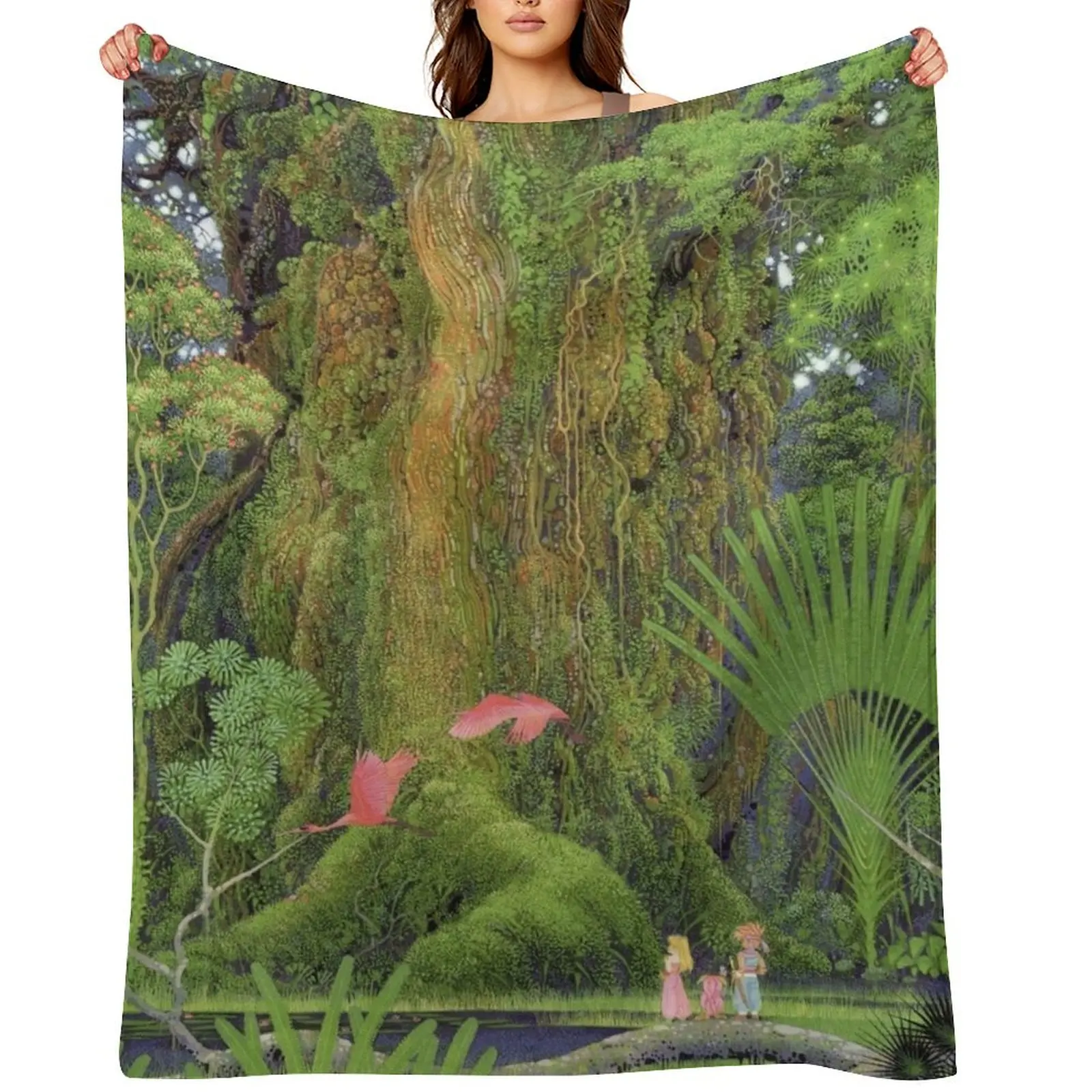 Secret of Mana Box Art Throw Blanket Winter beds Baby Bed covers anime Blankets