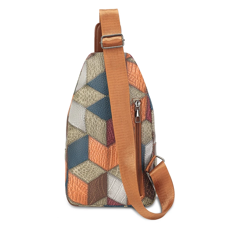 Geantă Piept Unisex Patchwork Casual Călătorie - usage example
