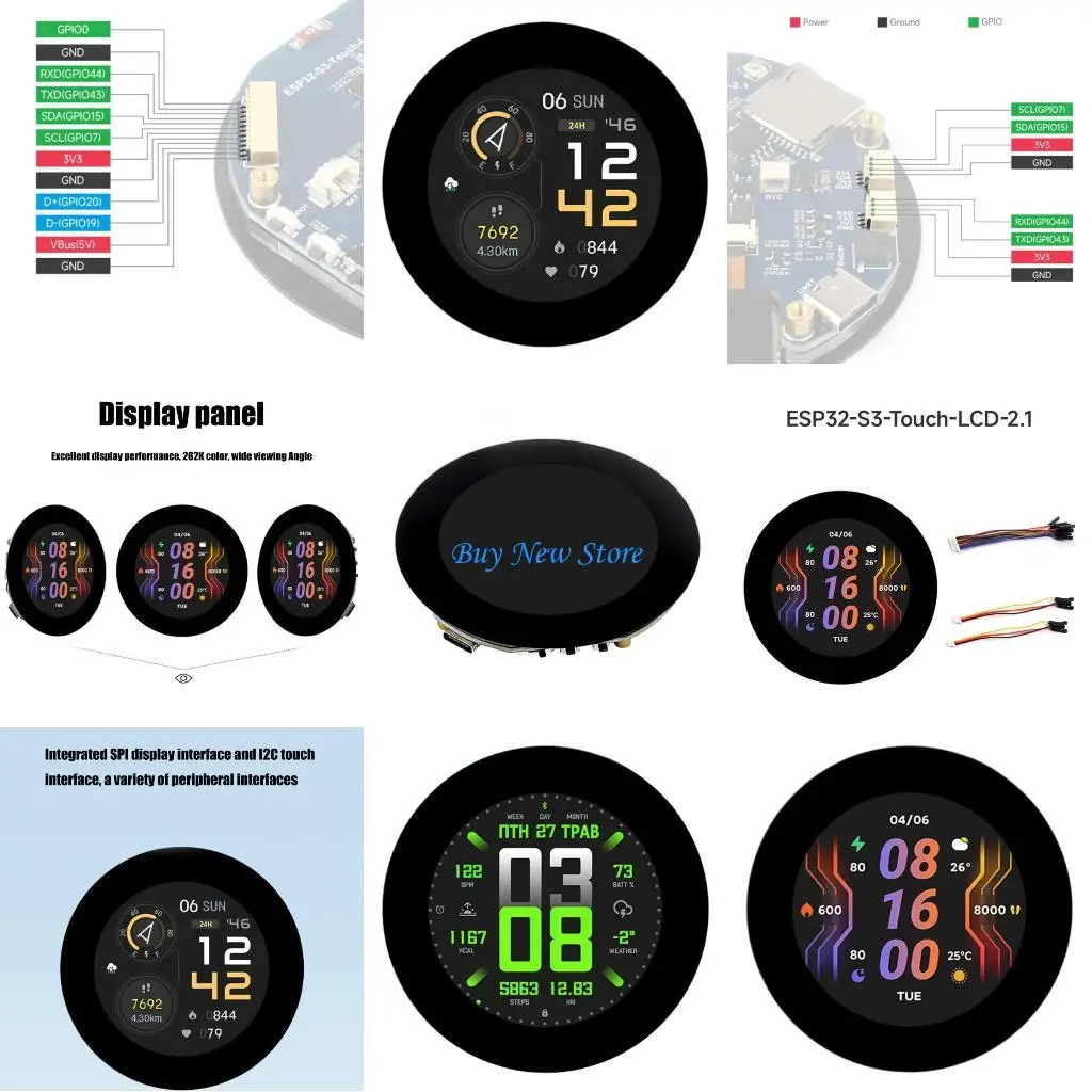 

20CE 2.1" Circular Screen 480x480 Resolution for DIY Electronics Projects