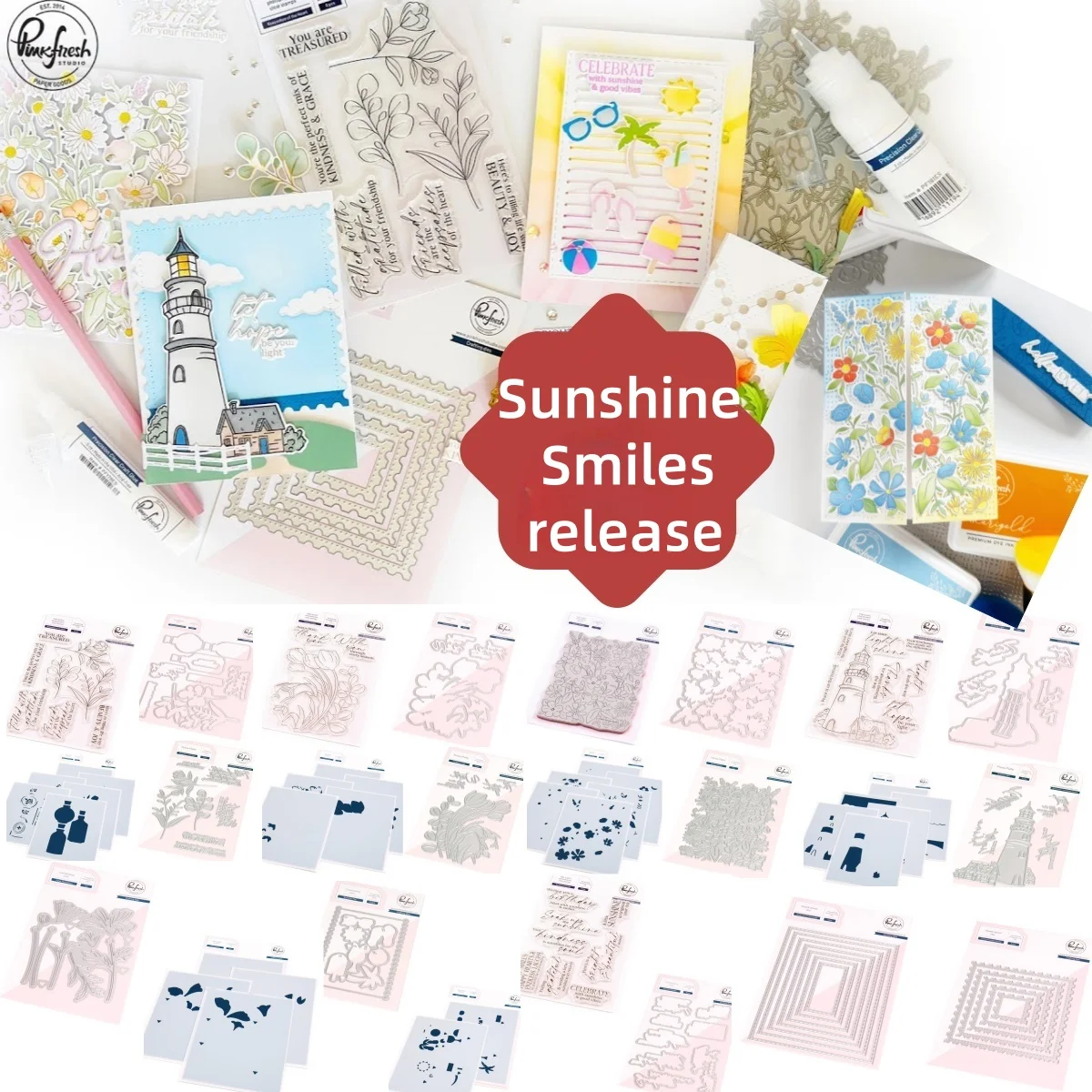 

Tulips Lighthouse Keepsakes of the Heart Metal Cutting Dies Clear Stamps Stencil Hot Foil DIY Making Card Scrapbook 2025 Summer