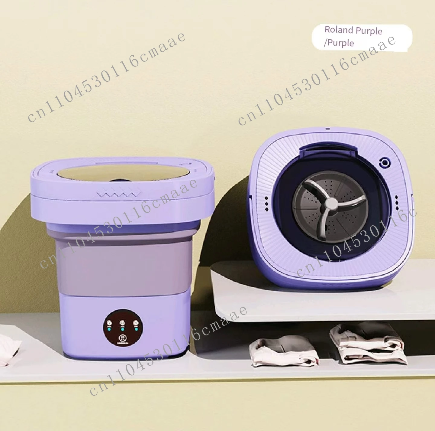 6L 8L المحمولة للطي لا تأخذ مساحة الأزرق التعقيم ملابس الطفل الملابس الداخلية غسالة غسالة صغيرة