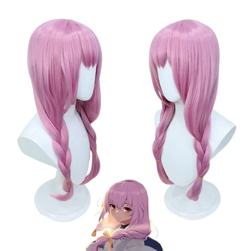 2026 Anime juego archivo azul Cos Hakari Atsuko 65Cm Tonko Rosa división media peluca de Cosplay de seda de alta temperatura regalo