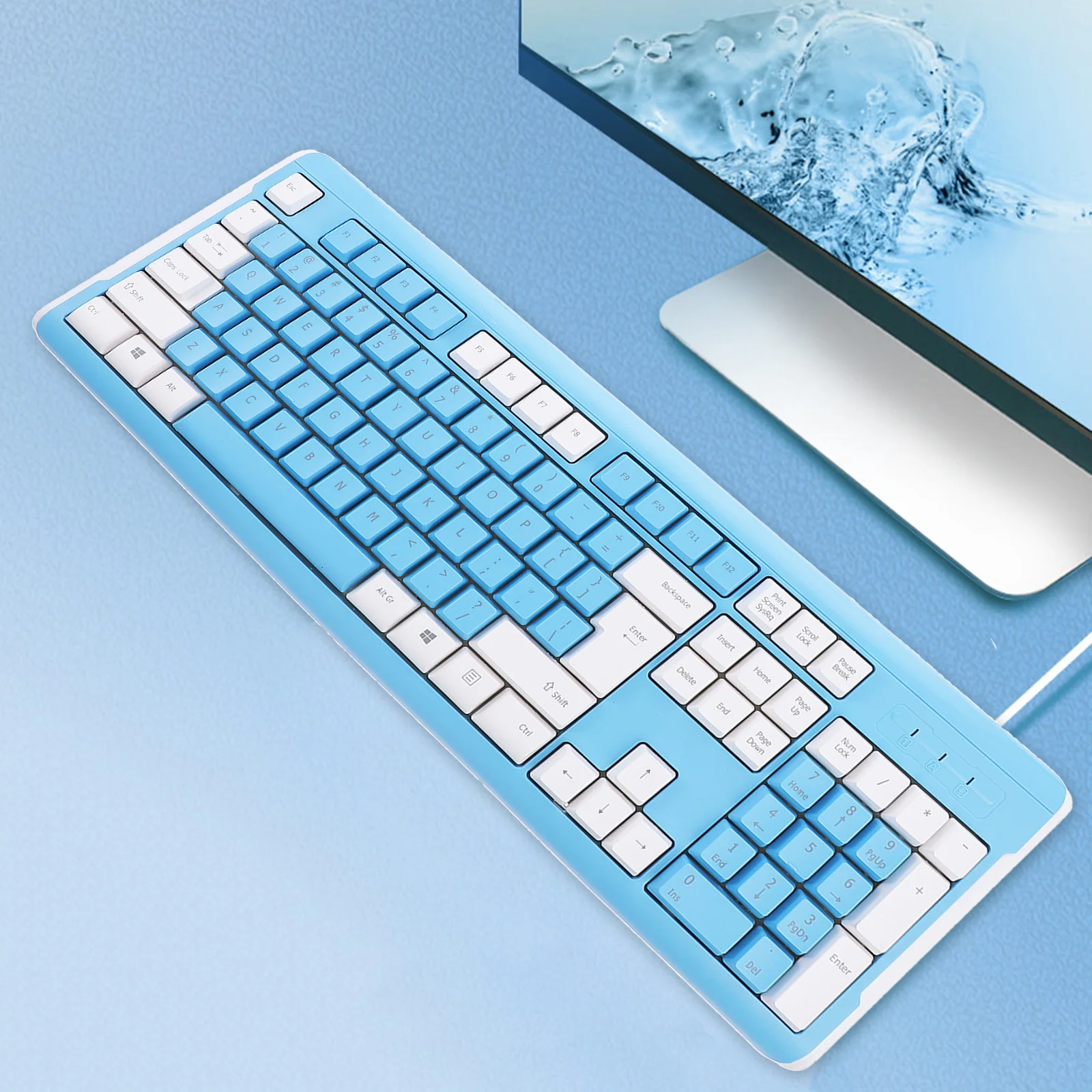 

Heavy Duty Gaming Keyboard Usb Plug Play Non Conflict Keys For Computer Game Office Work Desktop Laptop With Number Pad