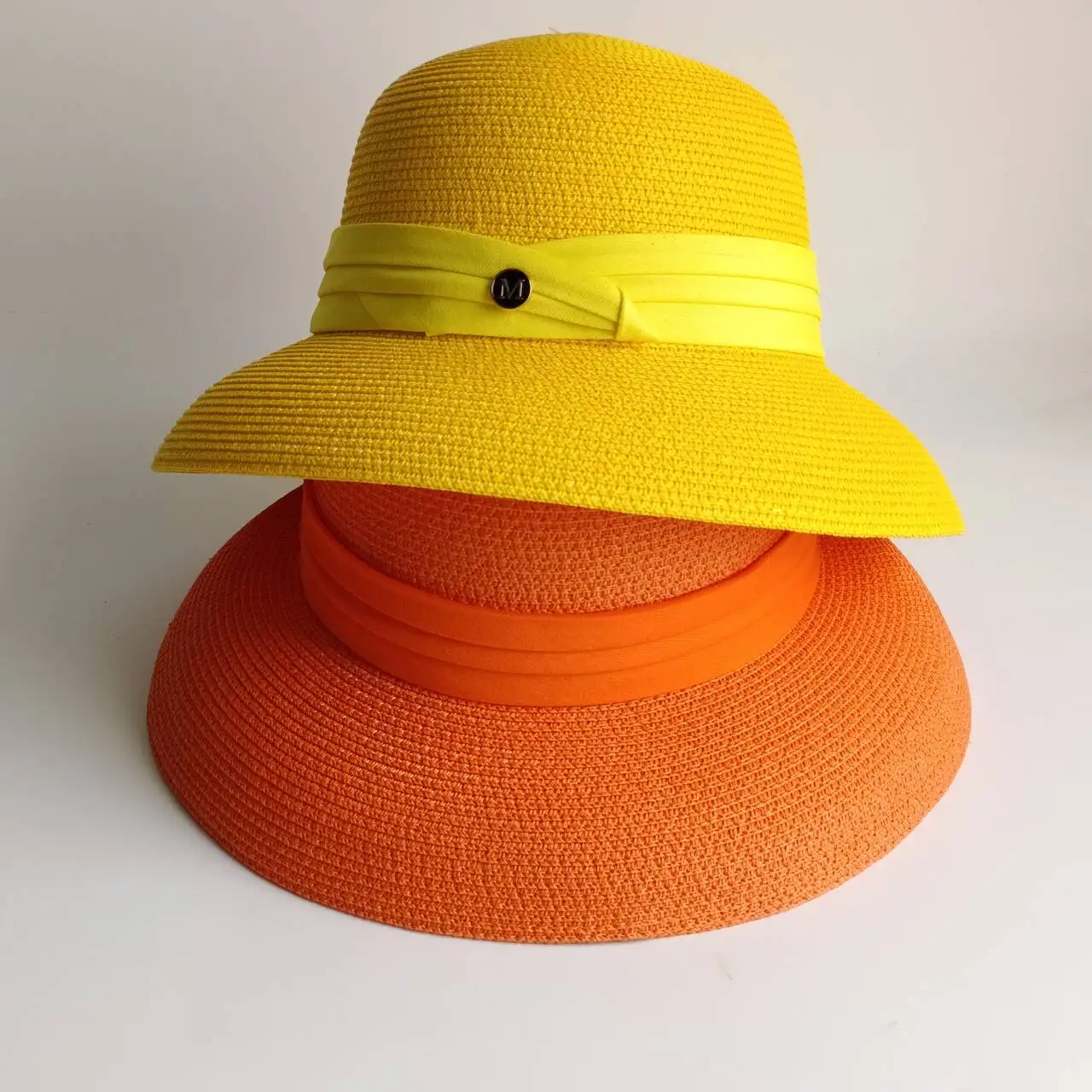 Summer straw hat Metal Fittings French elegant outdoor beach travel anti-ultraviolet women's straw hat sun hat sombrero