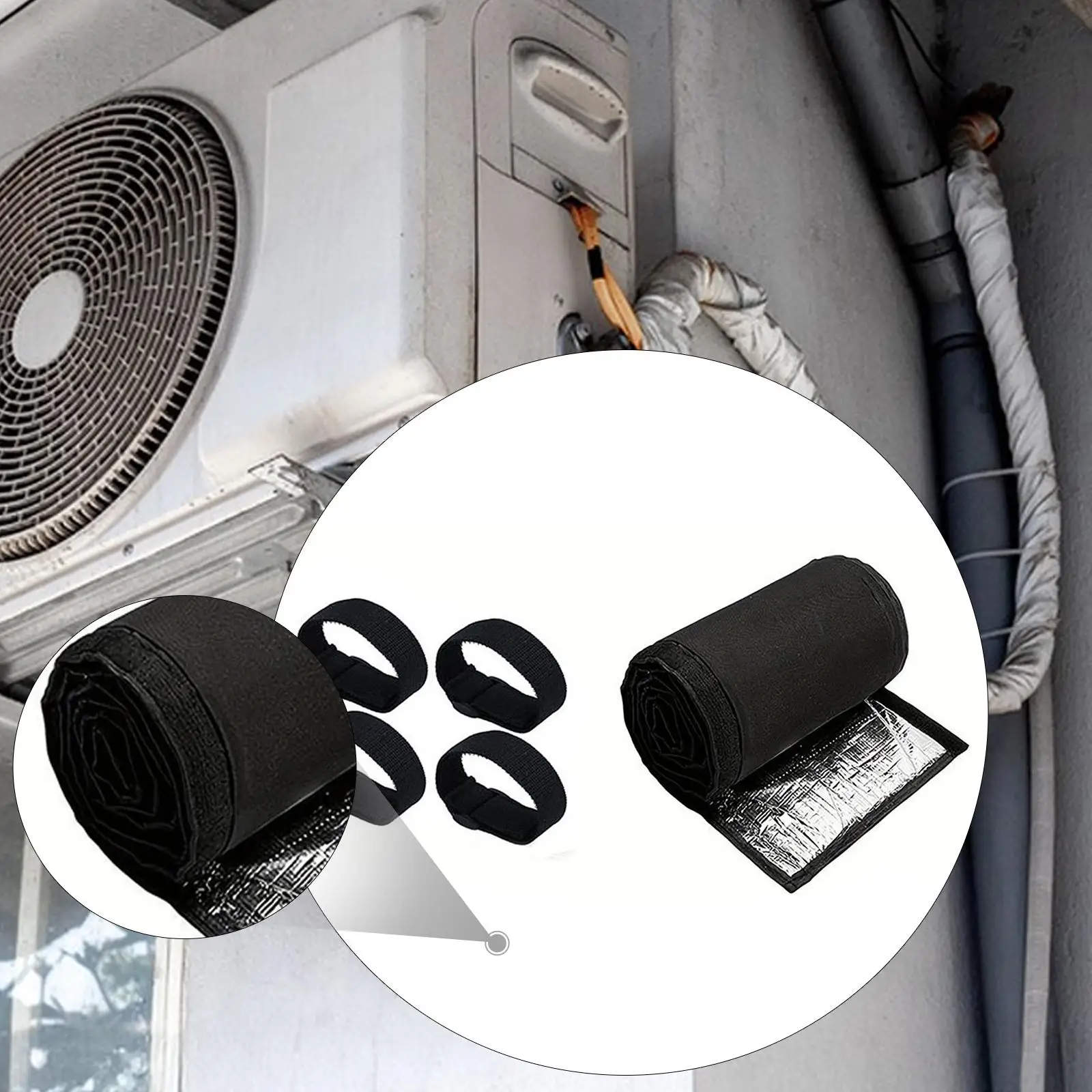 AC Pipe Insulation Outdoor Wrap Waterproof 3 Layer Copper Pipe Insulation Cover for Heat Pump