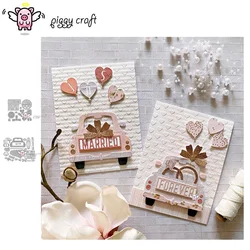 Piggy Craft metalowe matryce do wycinania matryce do wycinania samochodu dekoracja litery Scrapbook papier rzemiosło nóż forma ostrze dziurkacz szablony matryce