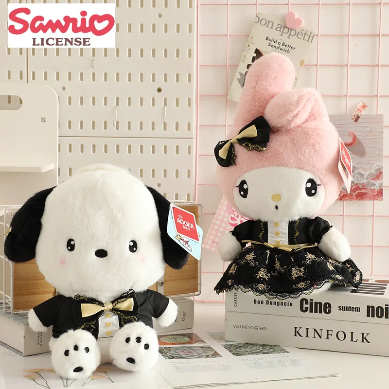 New Sanrio Genuine Kawaii Kuromi My Melody Big-eared Dog Ht Cat Pochacco Shining Plush Doll Doll Toy Decorative Doll Girl Gift