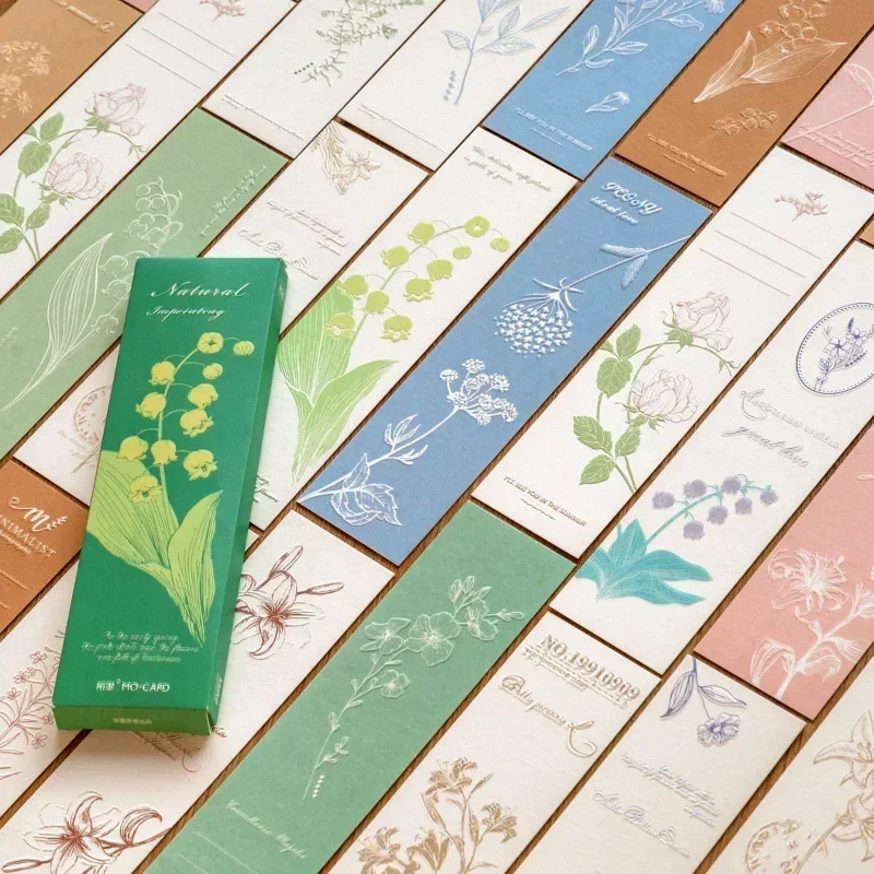 20pcs Plant Nature Bookmarks flower leaves Series Book Page Marker Stationery School Office Supplies Gift for Teacher Students