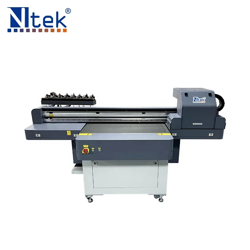 NTEK 900mm*600mm Small Digital UV Flatbed Inkjet Printer For Glass bottle PVC Phone Shell Ceramic cup Printing Machine