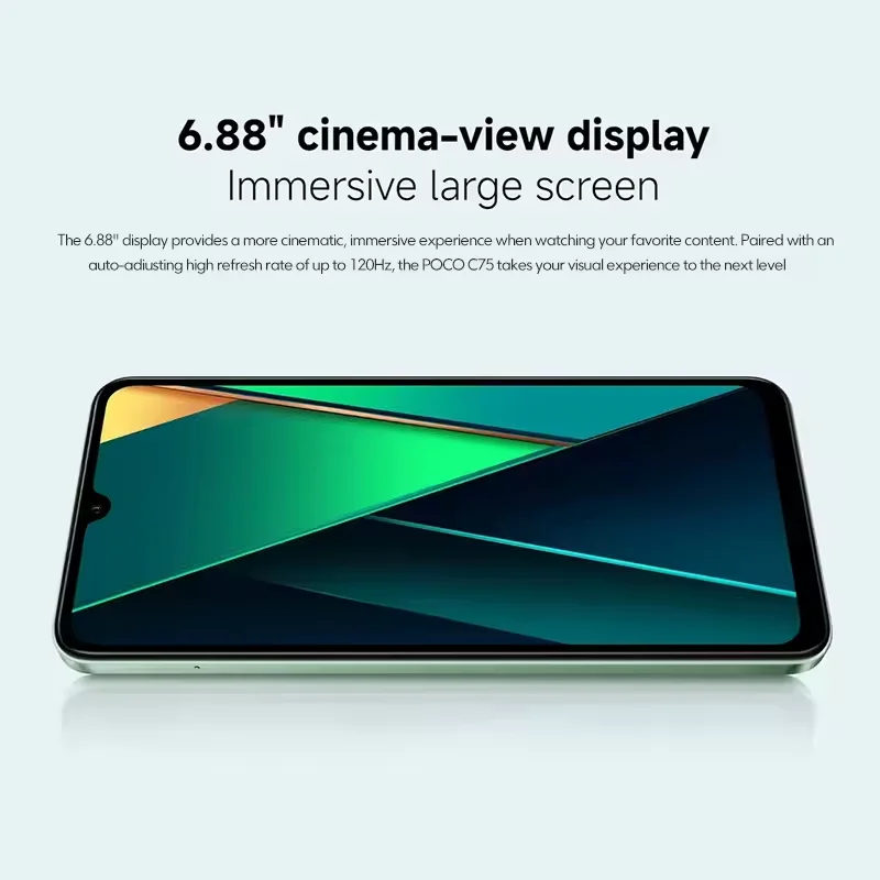 Global Version POCO C75 สมาร์ทโฟนNFC 120Hz 6.88 "Dot Drop Display Helio G81 Ultra 50MP AI dualกล้องNFC 5160MAhแบตเตอรี่