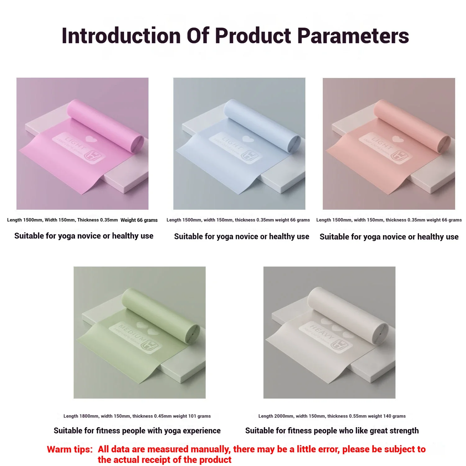 حزام مقاومة قابل للتمدد من WOSWEIR-Yoga Rally Home للمبتدئين، حزام مطاطي للياقة البدنية والرقص اللاتيني