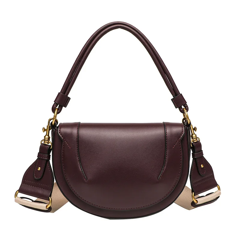 Fashionable and Casual Hand-held Saddle Bag, Versatile for Commuting, Single Shoulder Crossbody Bag