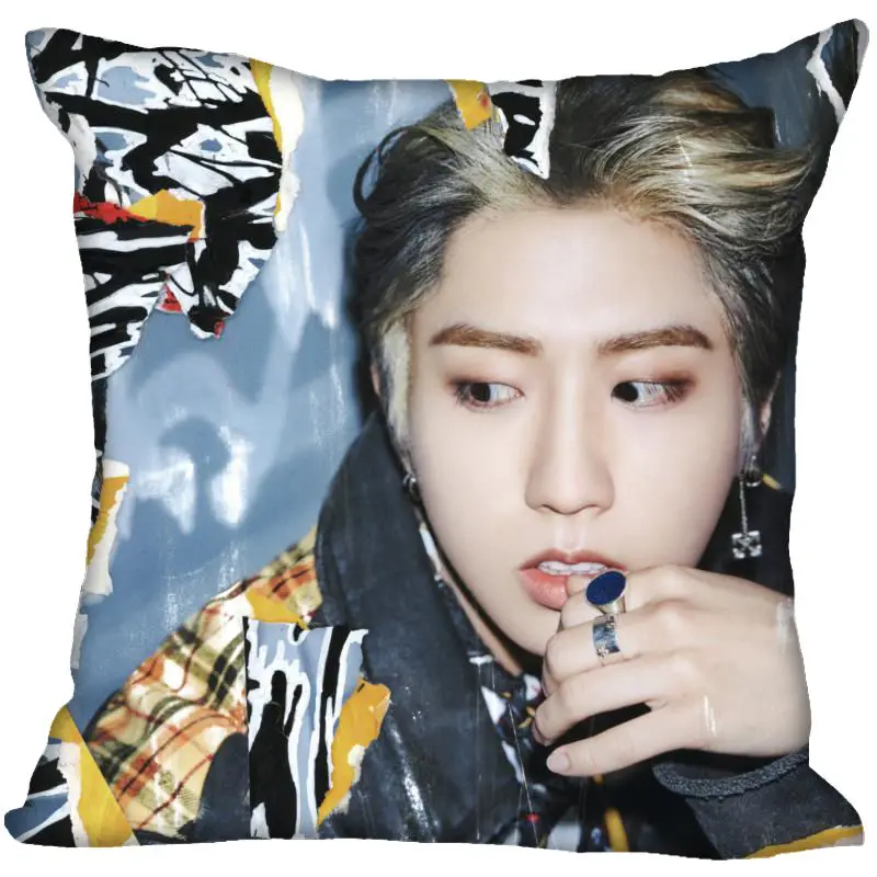 New Han Jisung KPOP Pillow Cover Bedroom Home Office Decorative Pillowcase Square Zipper Pillow Cases 45X45CM Satin Soft No Fade