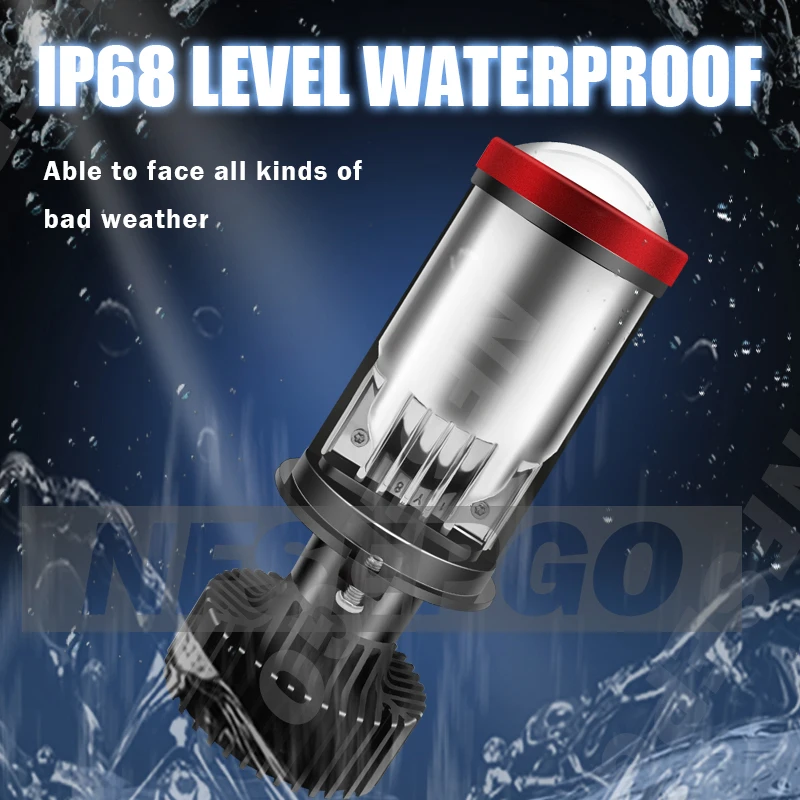 H4 جهاز عرض (بروجكتور) ليد عدسة صغيرة السيارات H4 LED المصباح Y6D Y7D Y8 لمبات عدة تحويل مرحبا/منخفضة 120 واط توربو مروحة سيارة مصباح دراجة نارية #5