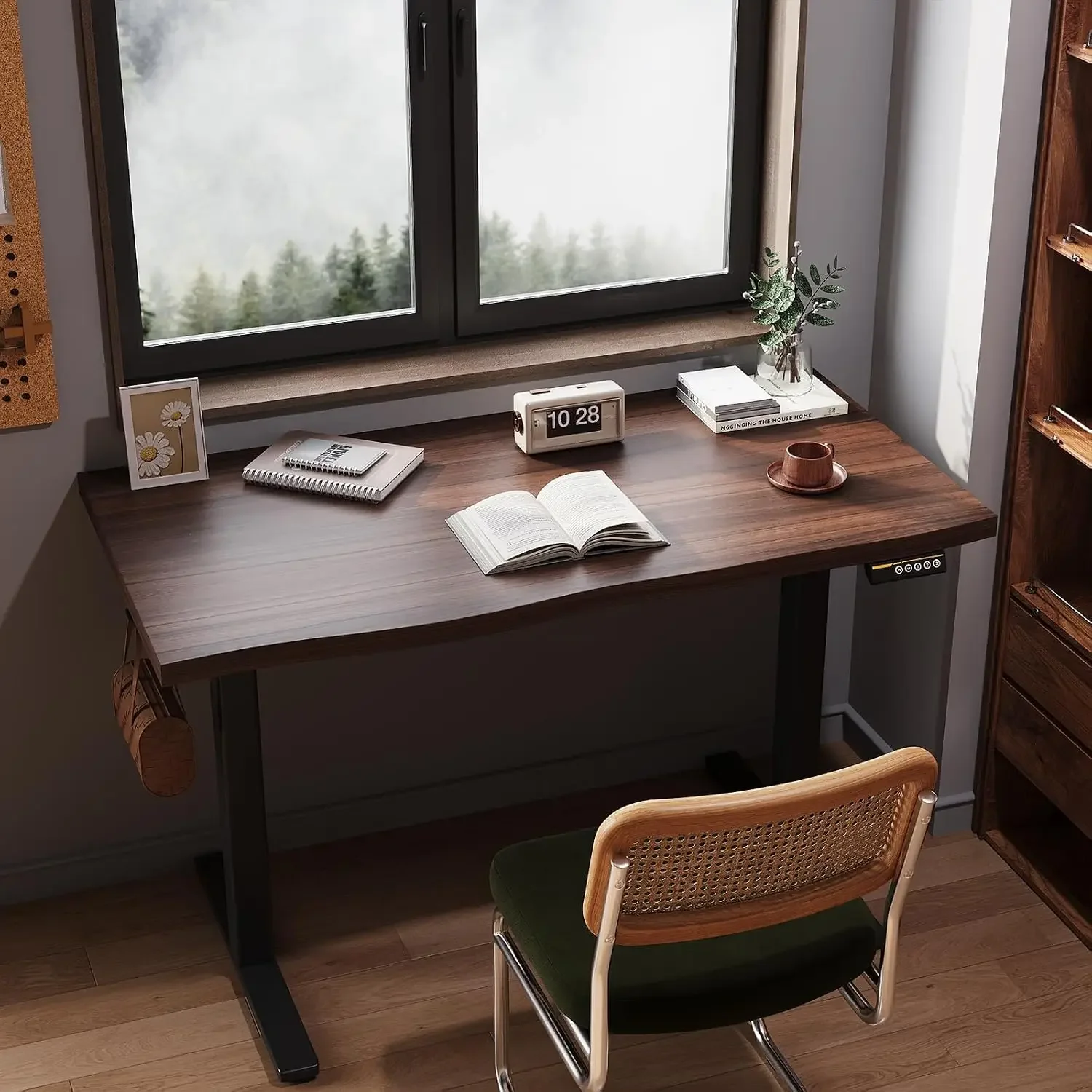 Adjustable Electric Standing Desk Frame, Height & Length Adjustable for 63