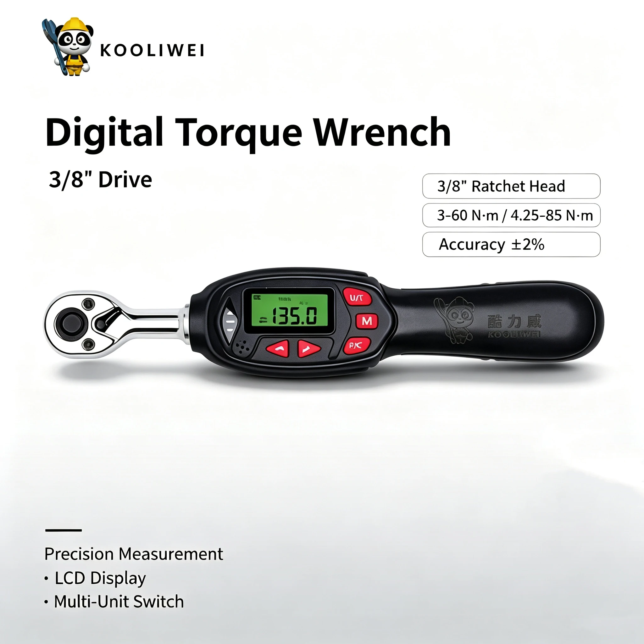KOOLIWEI Digital Torque Wrench 3/8