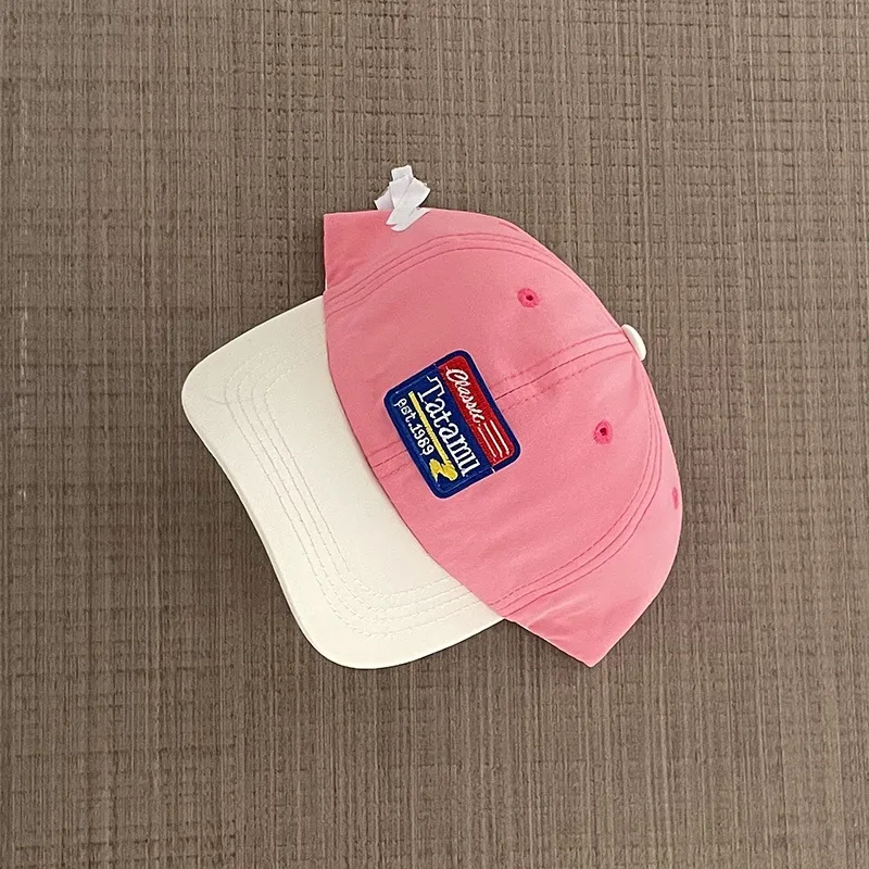 Children\'s Kid Baseball Cap for Girls Boy Hats Sunscreen Baby Hat Square Label Kids Caps 2-6 Years