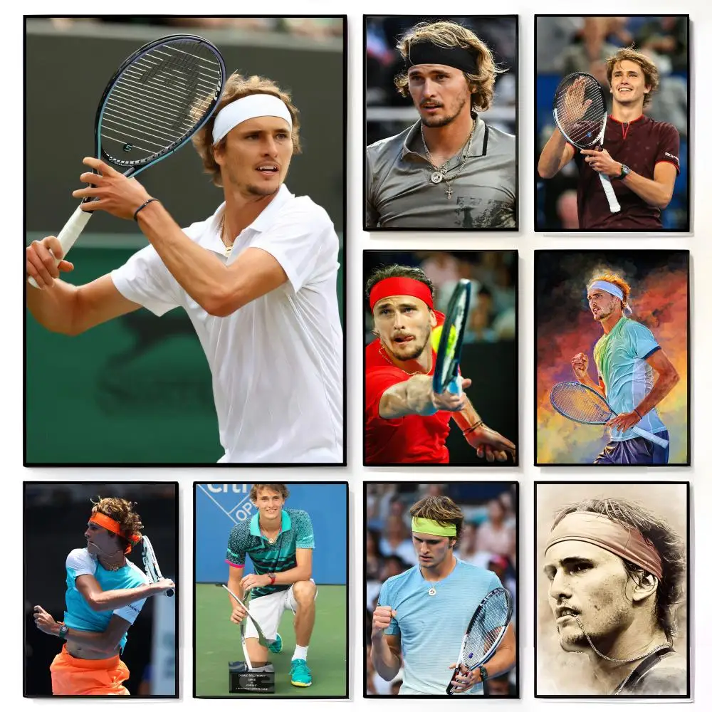 Pro Athlete A-Alexander Zverev Poster American Film Mural Home Childrens Room Wall Decor Print