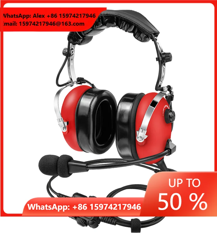 PNR Pilot Noise Cancelling Communication Headset With Confortable Ear Pad For Kit