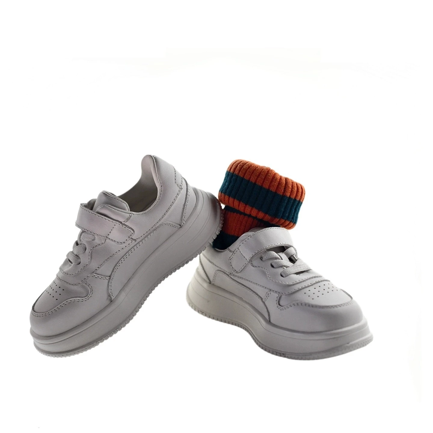 

Genuine Leather Boys Sneakers Spring Autumn Cow Leather Children Casual Shoes Fashion Girls School Shoes Cowhide Skate Shoes
